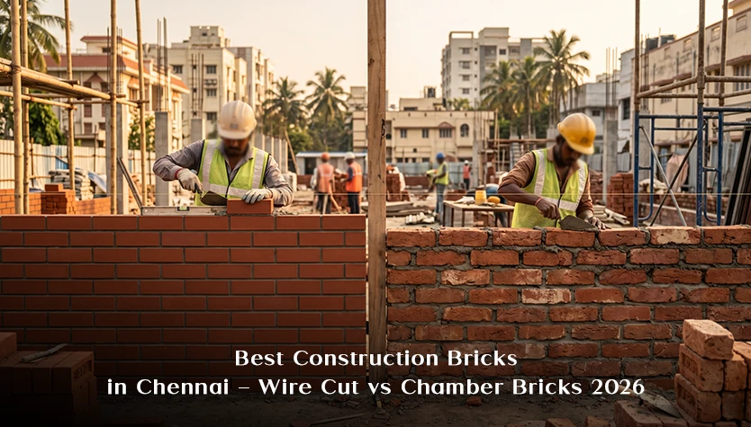 Best construction bricks in Chennai – wire cut vs chamber bricks comparison 2026