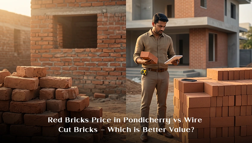  Red Bricks Price in Pondicherry vs Wire Cut Bricks